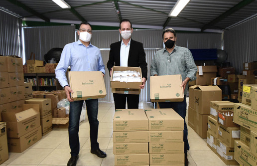 Doação de frutas atenderá equipes de testes de rua